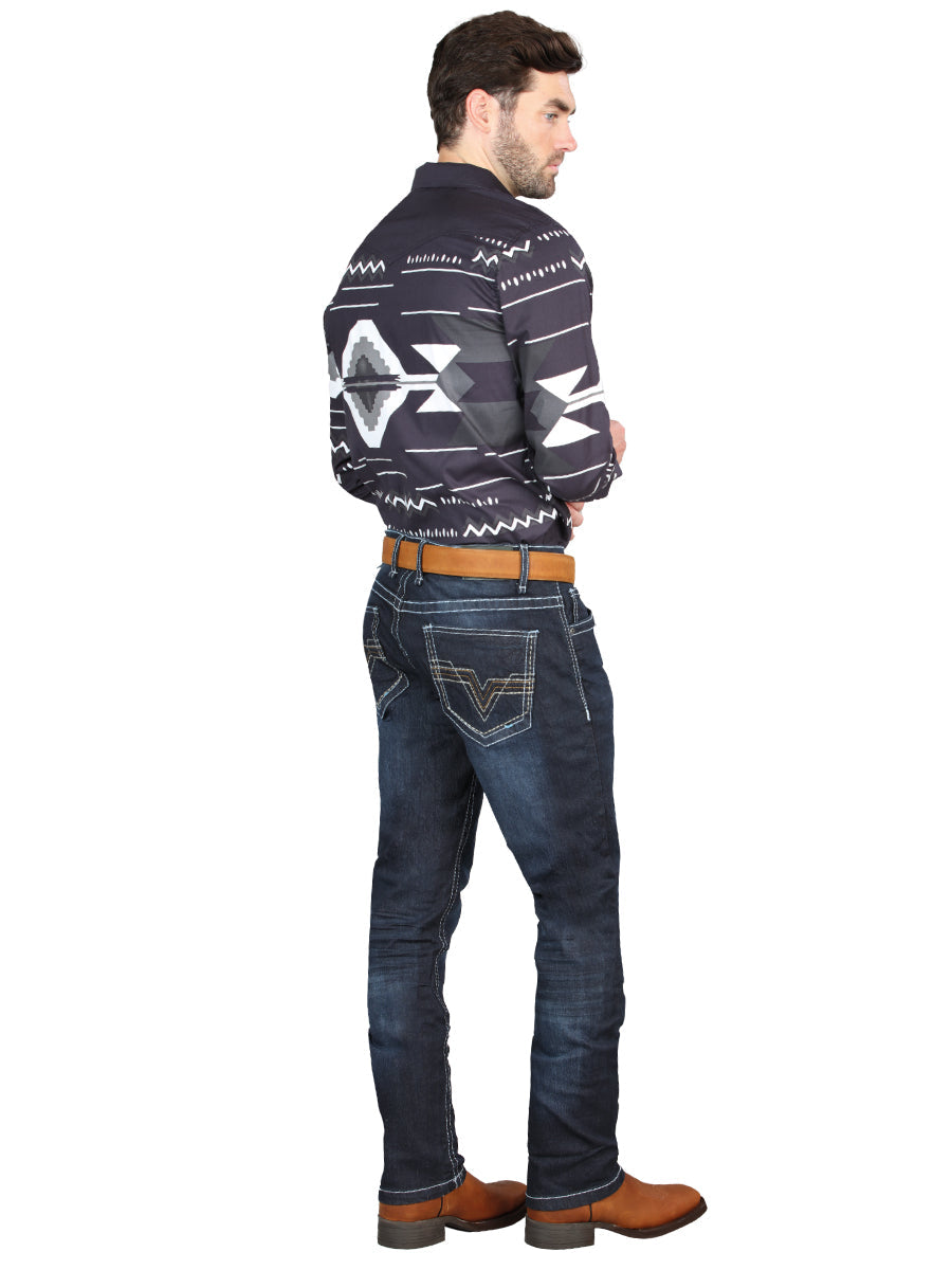 Pantalón de Mezclilla de Hombre El General en Mezclilla Color Azul Marino 126635
