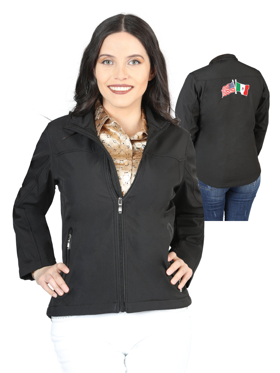 Chamarra de Mujer Centenario en 100% Poliéster Color Negro 127084