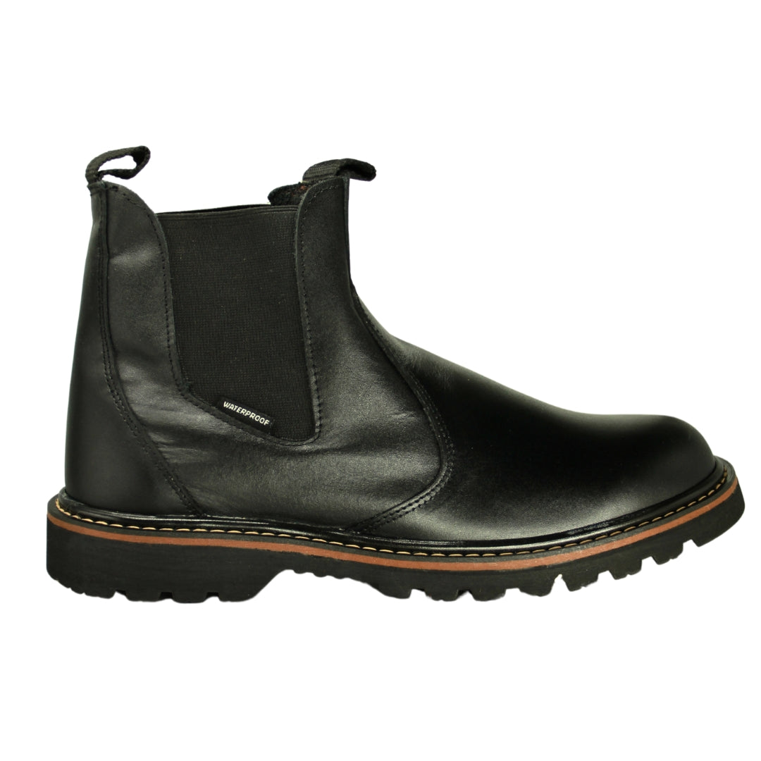 Bota Casual Crosscountry Piel Crazy para Hombre - Negro - Modelo 2829