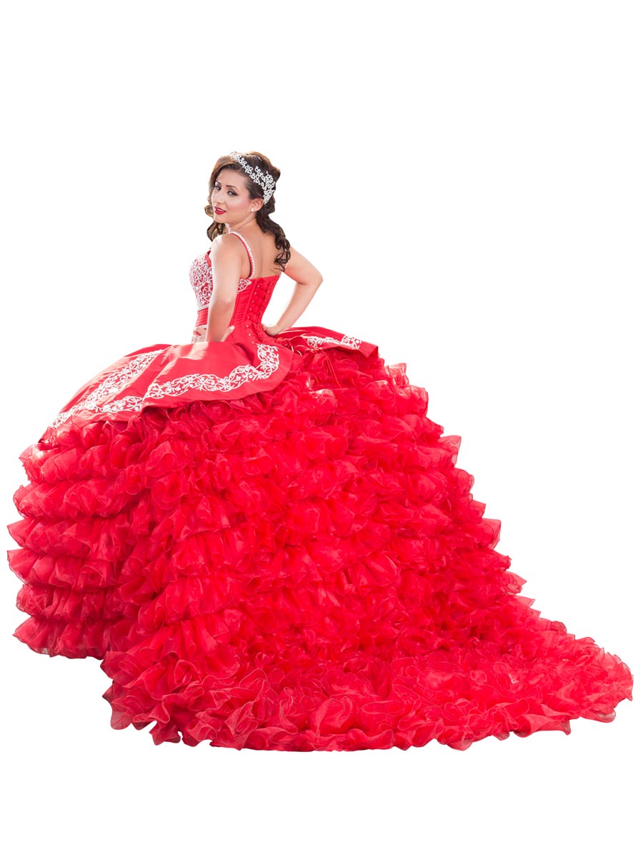 Vestido De QuinceañEra Joanini Ch 06 % Rojo/Plata