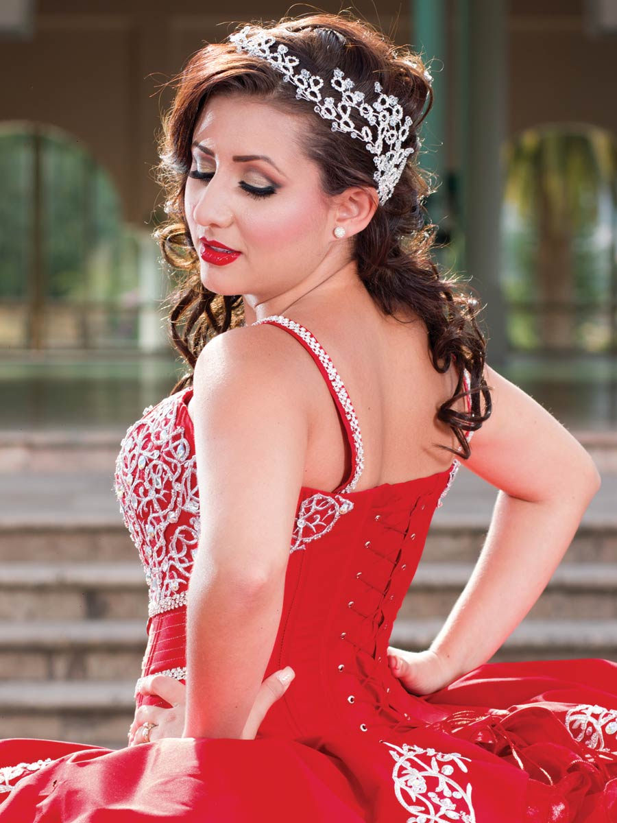 Vestido De QuinceañEra Joanini Ch 06 % Rojo/Plata