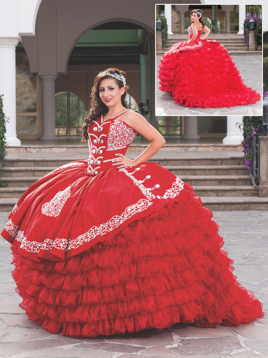 Vestido De QuinceañEra Joanini Ch 06 % Rojo/Plata