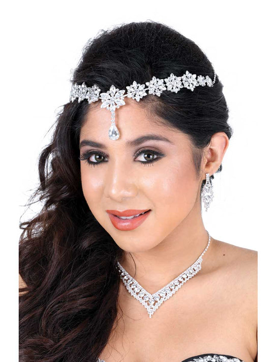 Tocados de Quinceañera Mis Xv Primaveras D-40 Crystal Plata Color Cristal 600026