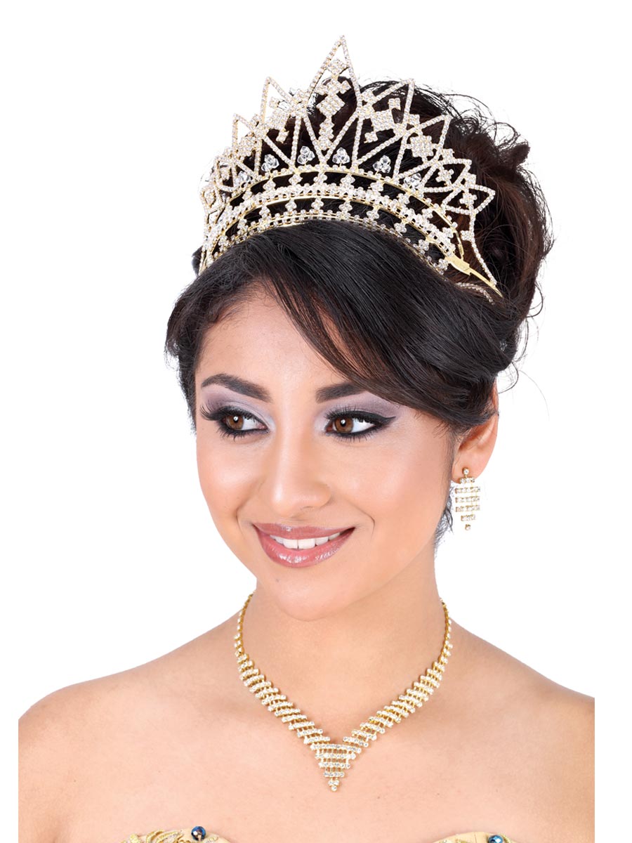 Coronas De Quinceanera Misxvprimameras C.014 Cristal Oro 600035
