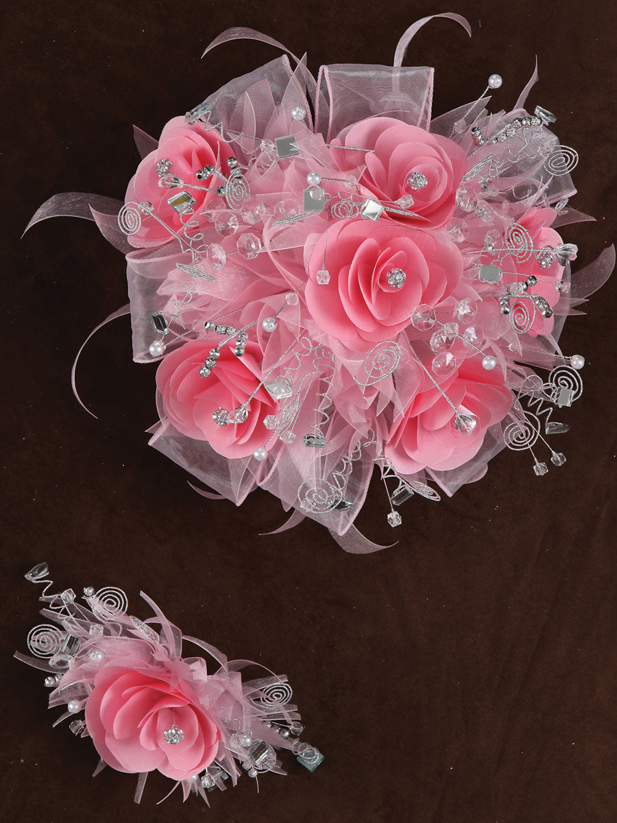 Ramo para XV Años Mis XV Primaveras en Acrílico Satinado Color Rosa/Plata 600061