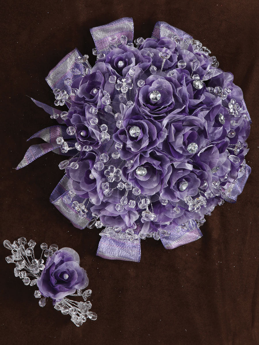 Ramos QuinceañEras Mis Xv Primaveras Rosal Combinado AcríLico/Satin Lila