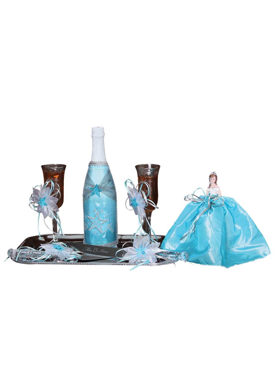 Set De Brindis Mis Xv Primaveras Estrellas Varios Aqua