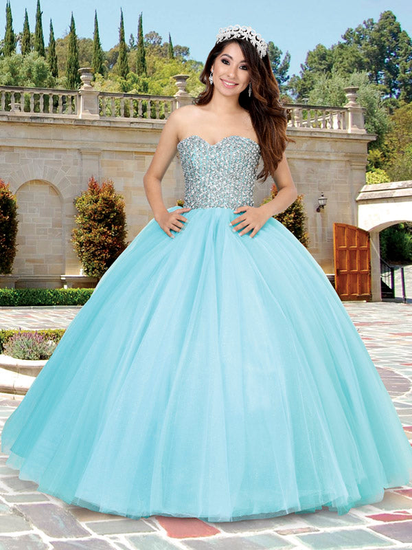 Vestido De QuinceañEra Joanini M R3 % Aqua/Plata