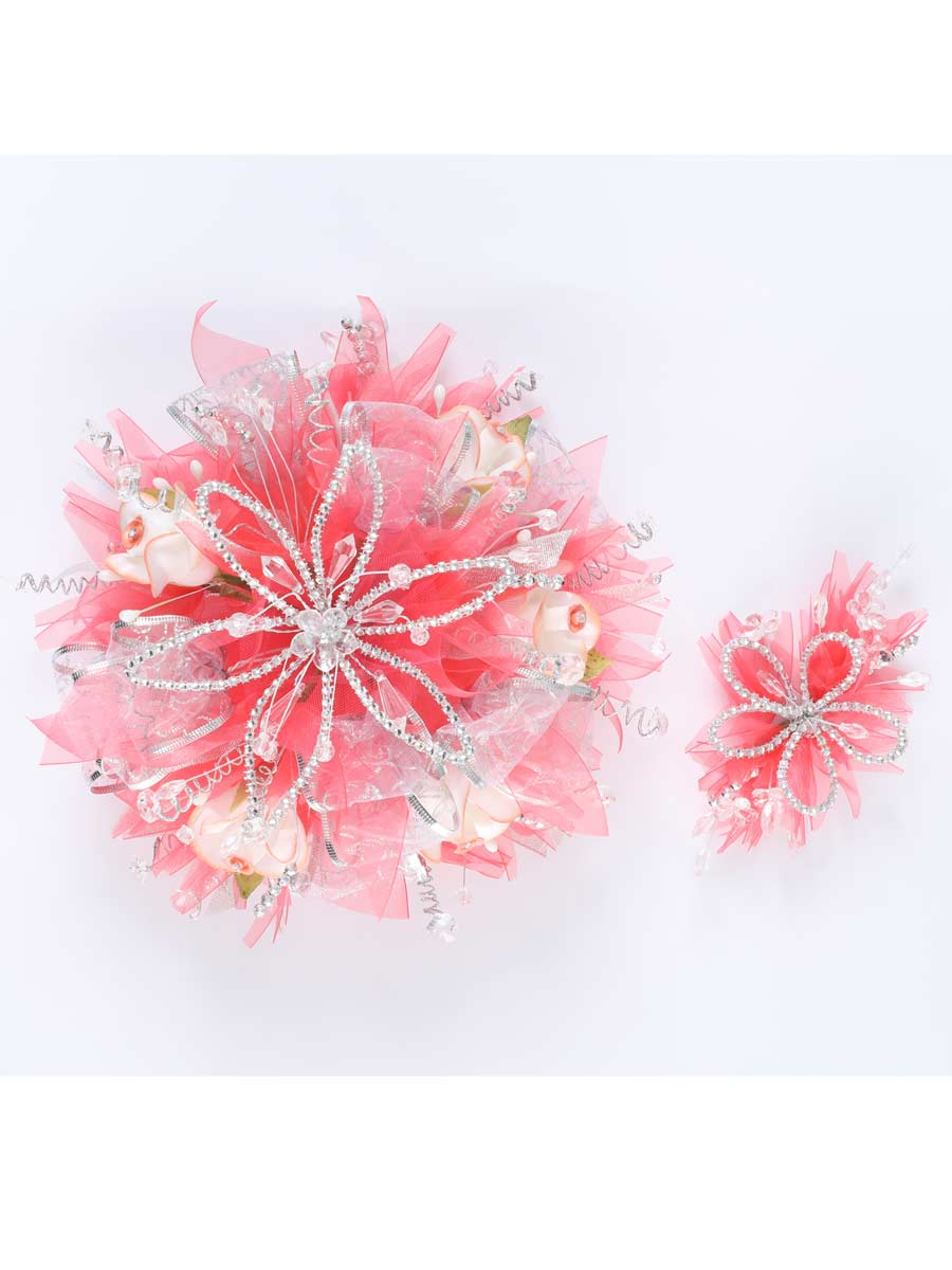 Ramos QuinceañEras Mis Xv Primaveras Cristal/Chicle Satinado/Plata