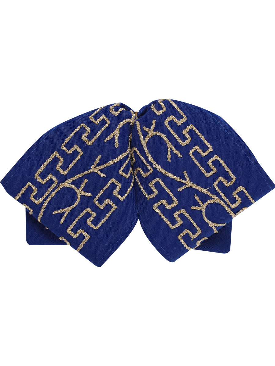 Bota Charra Juego De Velas MoñO Mexico Artesanal M % Azul Rey/Oro