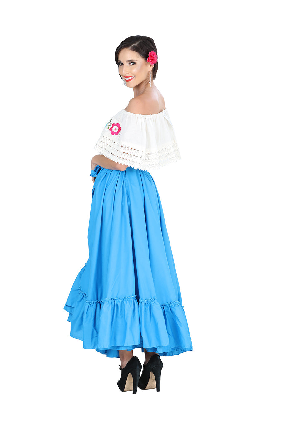 Falda Doble Vuelo Mis Xv Primaveras Fda Dbl Vlo % Azul
