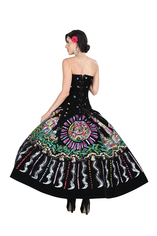 Vestido de Mujer Mis XV Primaveras Vest-guadnch-n en 100% Poliéster SATIN Color Negro 601377