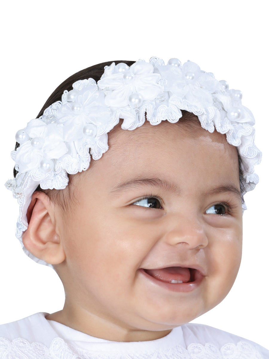 Diadema de Bebé Mis XV Primaveras en 100% Poliéster Color Blanco 601513