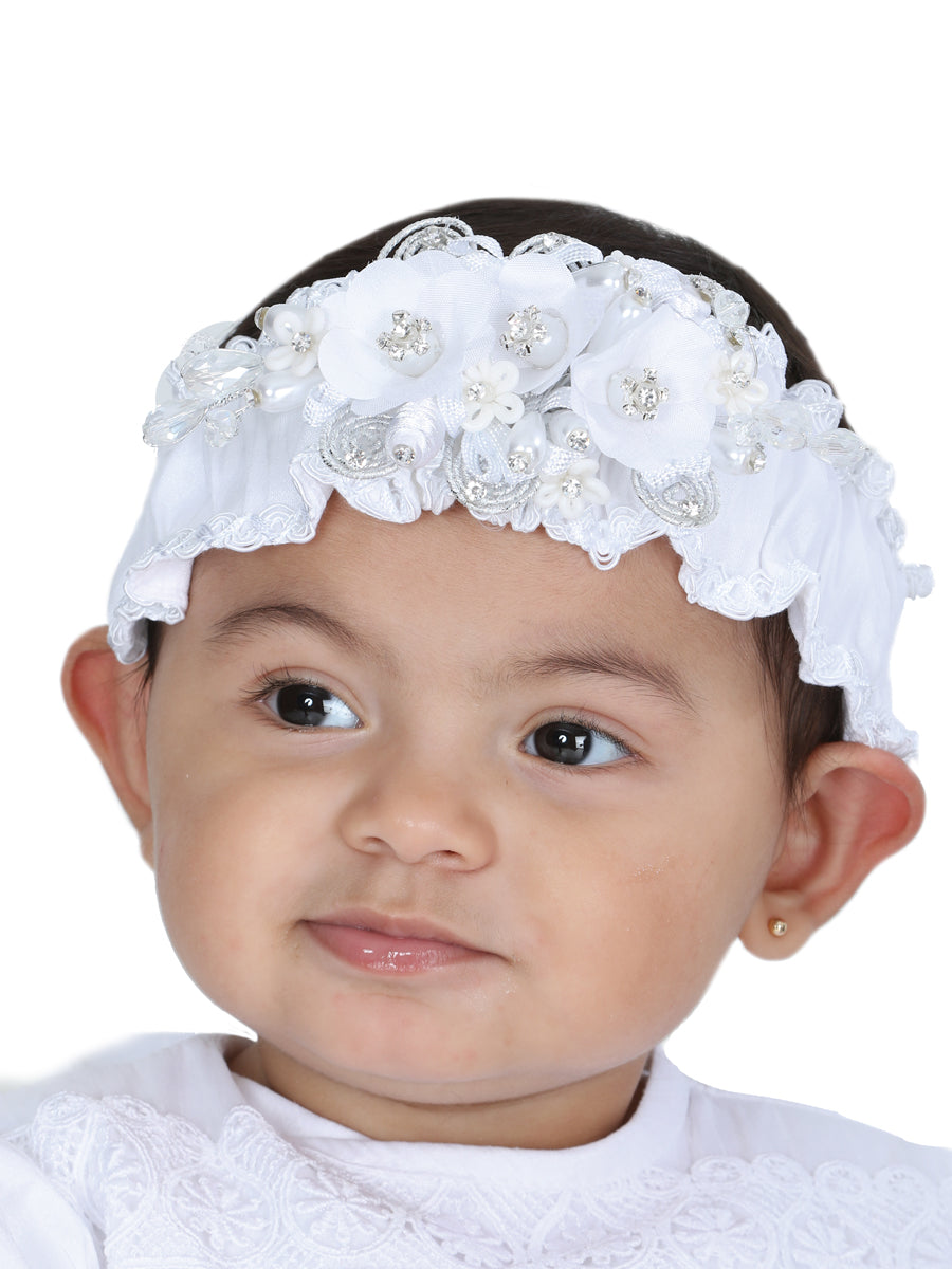 Diadema de Bebé Mis XV Primaveras en 100% Poliéster Color Blanco 601519
