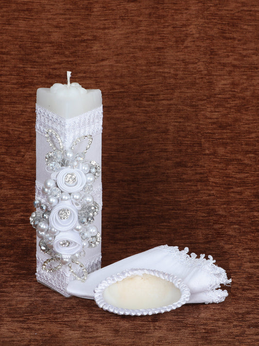 Juego de Velas para XV Años Mis XV Primaveras Artesanal Color Blanco 601742