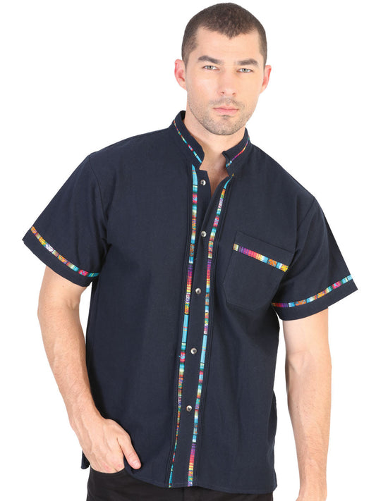 Camisa Vaquera de Hombre Mis XV Primaveras Casual en 100% MANTA Color Azul Marino 601818