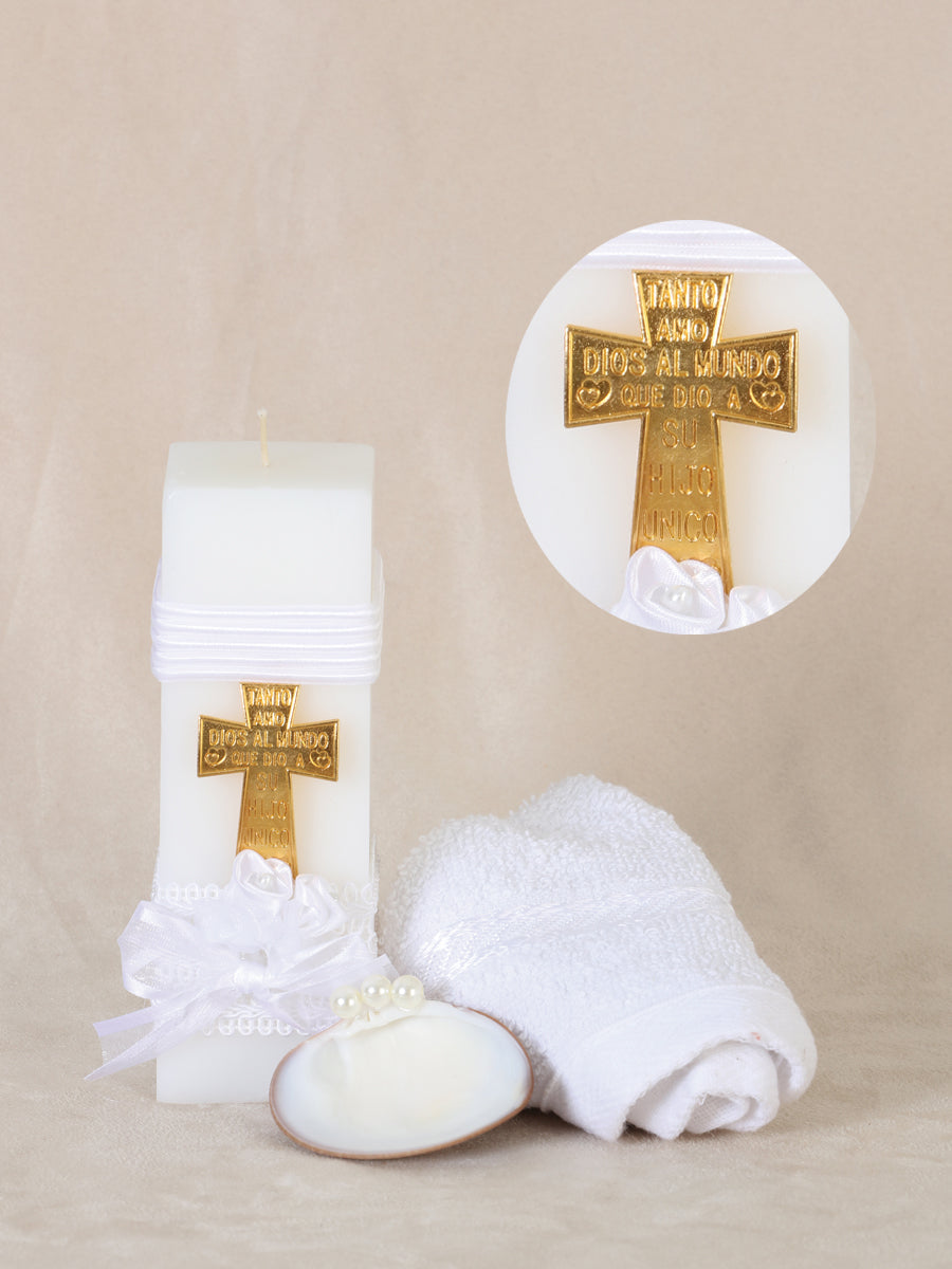 Juego De Velas Set De Vela Bautizo Mis Xv Primaveras Danna Varios Blanco