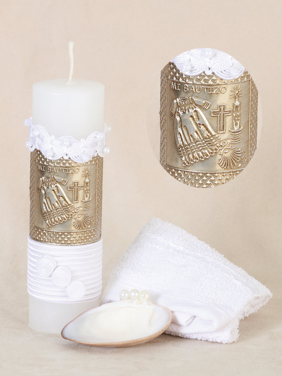 Juego De Velas Set De Vela Bautizo Mis Xv Primaveras Francesca Varios Blanco