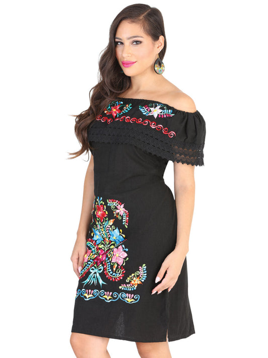 Vestido de Mujer Mis XV Primaveras en 50% Algodón 50% Poliéster Color Negro 601966