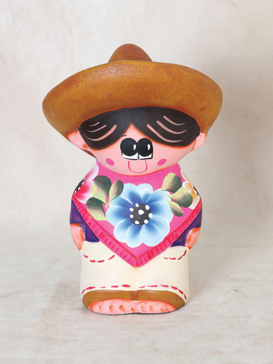 Adorno De Hogar MéXico Artesanal Juanito Med. CeráMica Multi