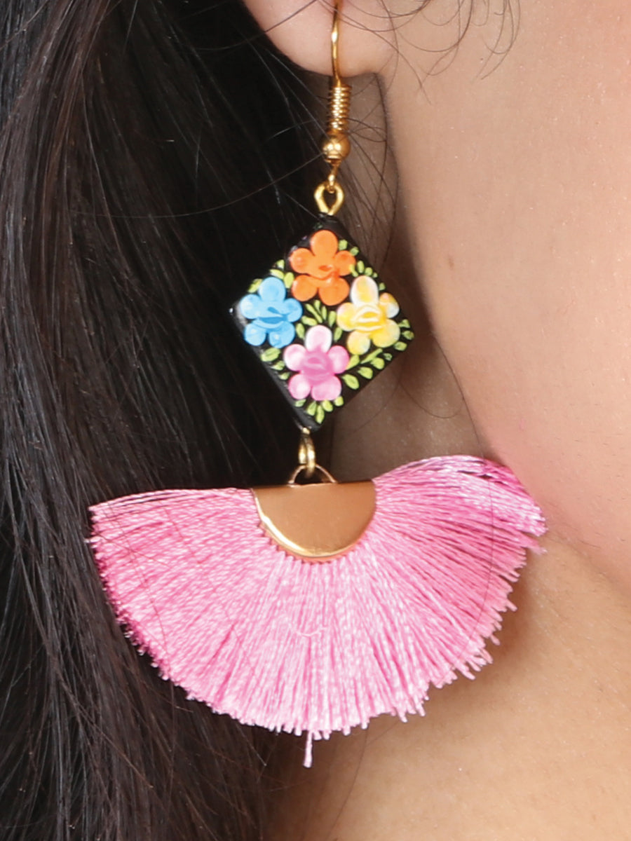 Aretes Artesanales México Artesanal Color Rosa 602181
