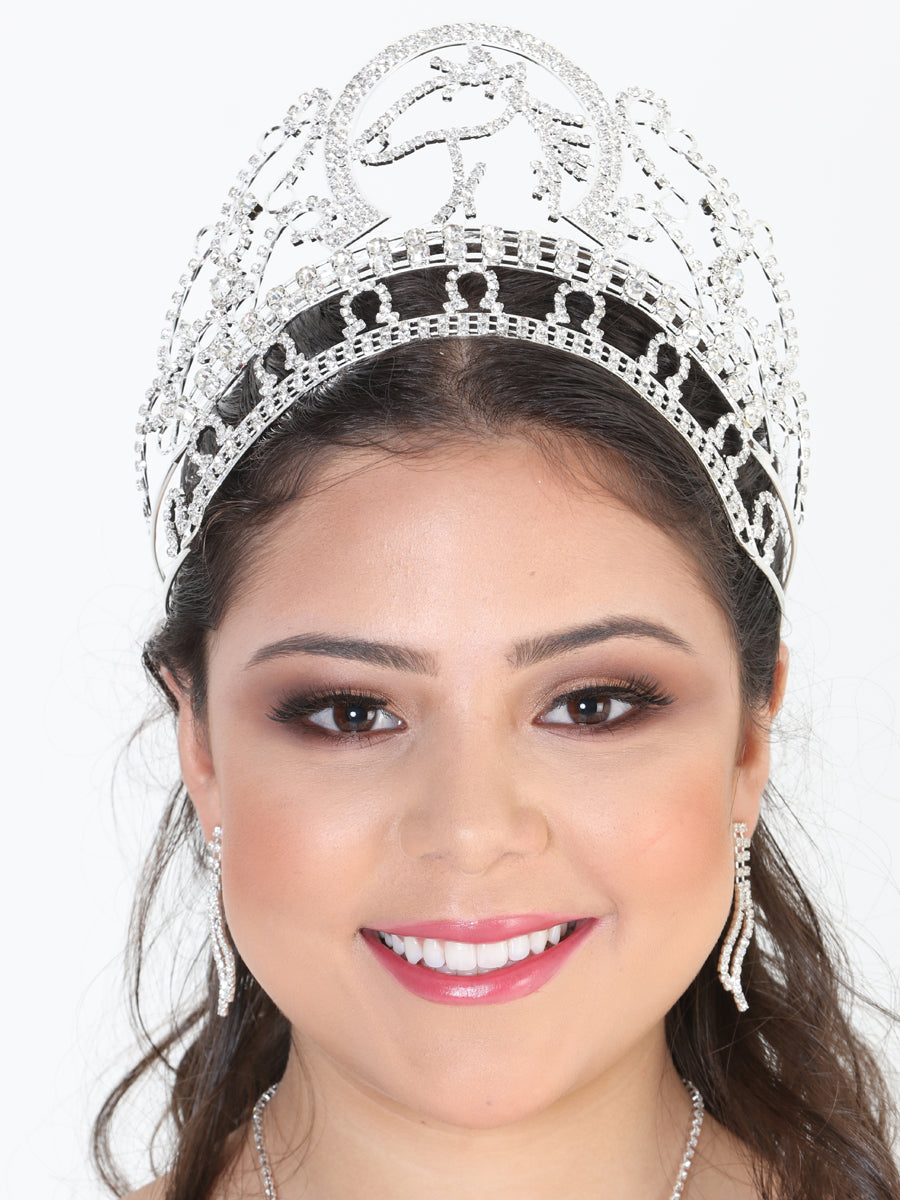 Juego De Velas Corona Mis Xv Primaveras C. Cristal Plata