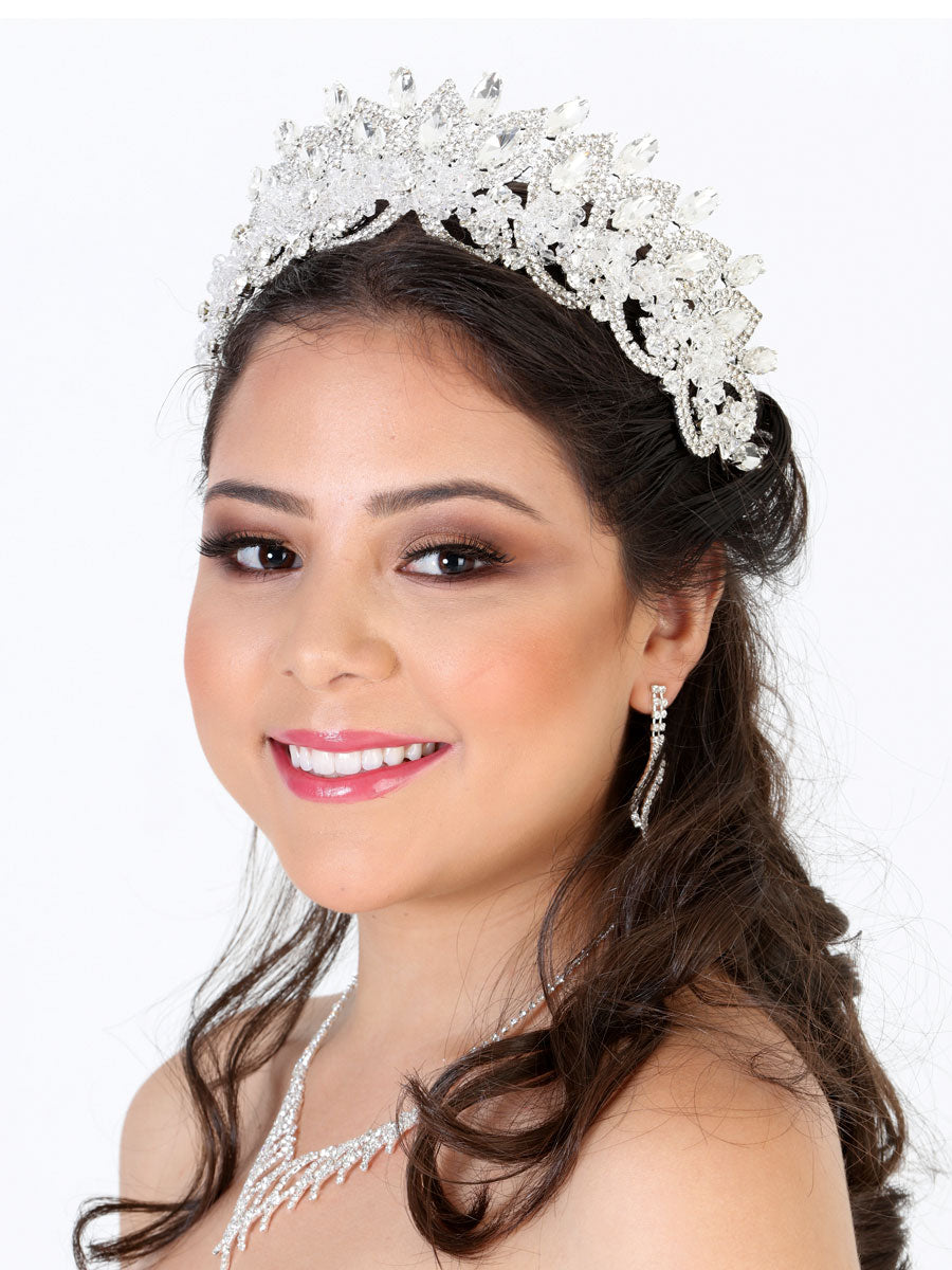 Juego De Velas Corona Mis Xv Primaveras C.98 Cristal Plata