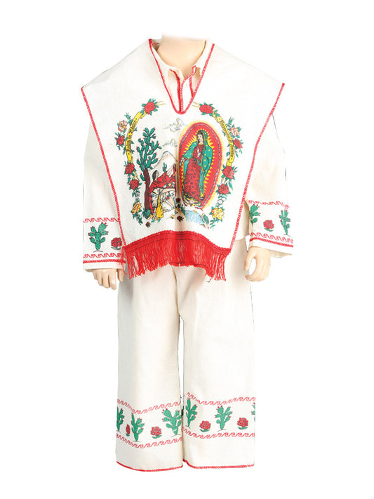 Traje México Artesanal Virgen/juan Diego Cambaya 100% Algodón Natural Virgen/juan Artesanal en CAMBAYA 100% Algodón Color Natural 602537