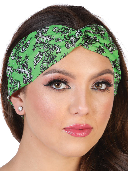 Diadema de Mujer México Artesanal S/aro Artesanal en 80% Poliéster 20% Algodón Color Verde 602638