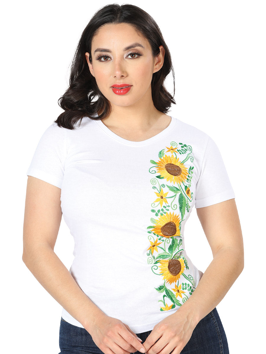 Playera M/ Corta Mexico Artesanal Lmh12 Blanco