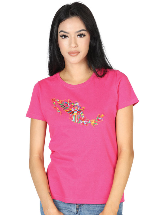 Playera de Mujer México Artesanal LCBM5 Bordada Artesanal 602752