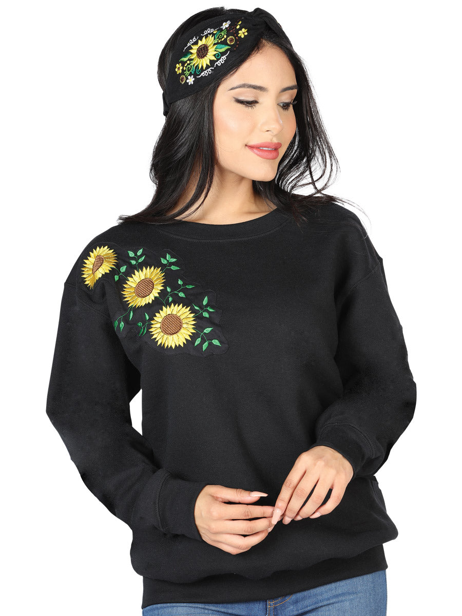 Chamarra de Mujer México Artesanal en 100% Algodón Color Negro 602827