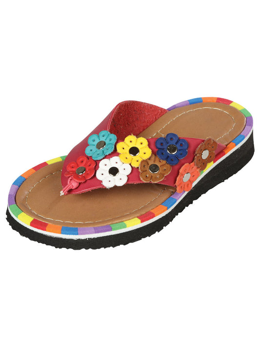Huarache Mocasín de Niña México Artesanal Sadch-006 Artesanal en Piel 603390