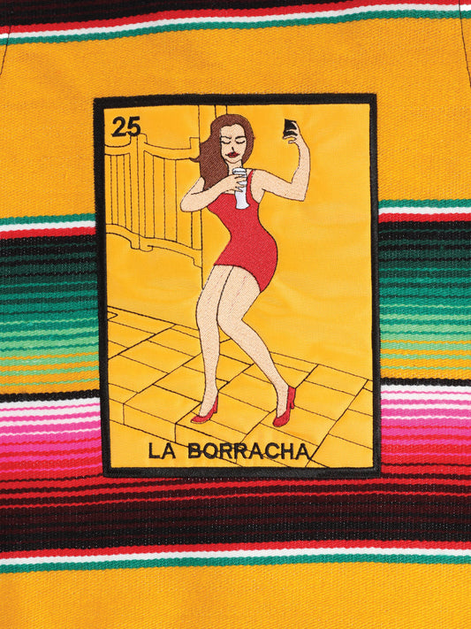 Mandil México Artesanal la Borracha 100% Acrilan Multicolor Bordada Artesanal en 100% ACRILAN Color Multicolor 603574