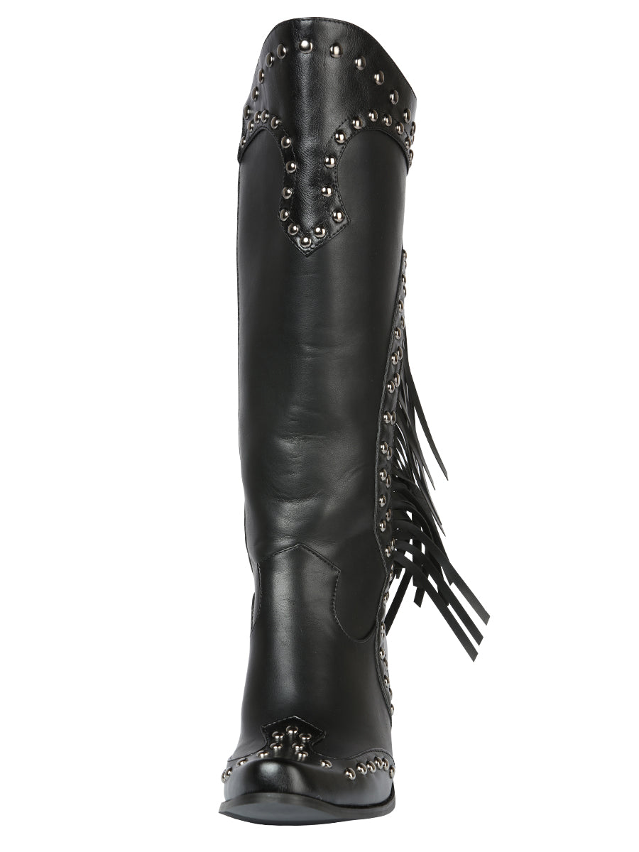 Bota Vaquera de Mujer El General Western Wear SYG-2751 en Piel Crazy Color Negro 702030