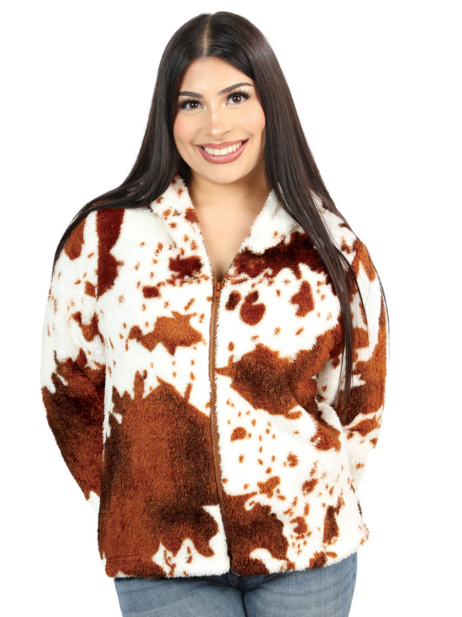 El General Chaqueta Western Wear Syg Tela Blanco/Marron