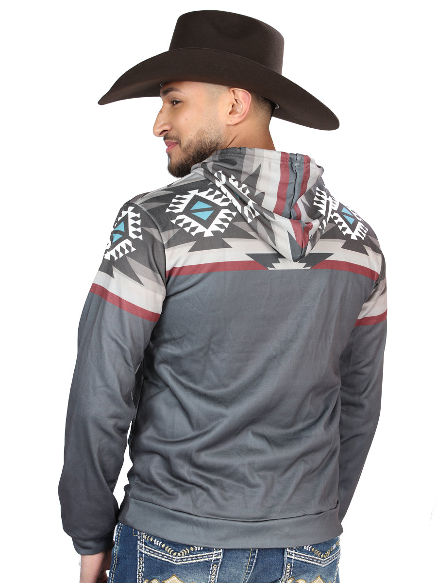 El General Sudadera Con Capucha Western Wear Syg Tela Gris