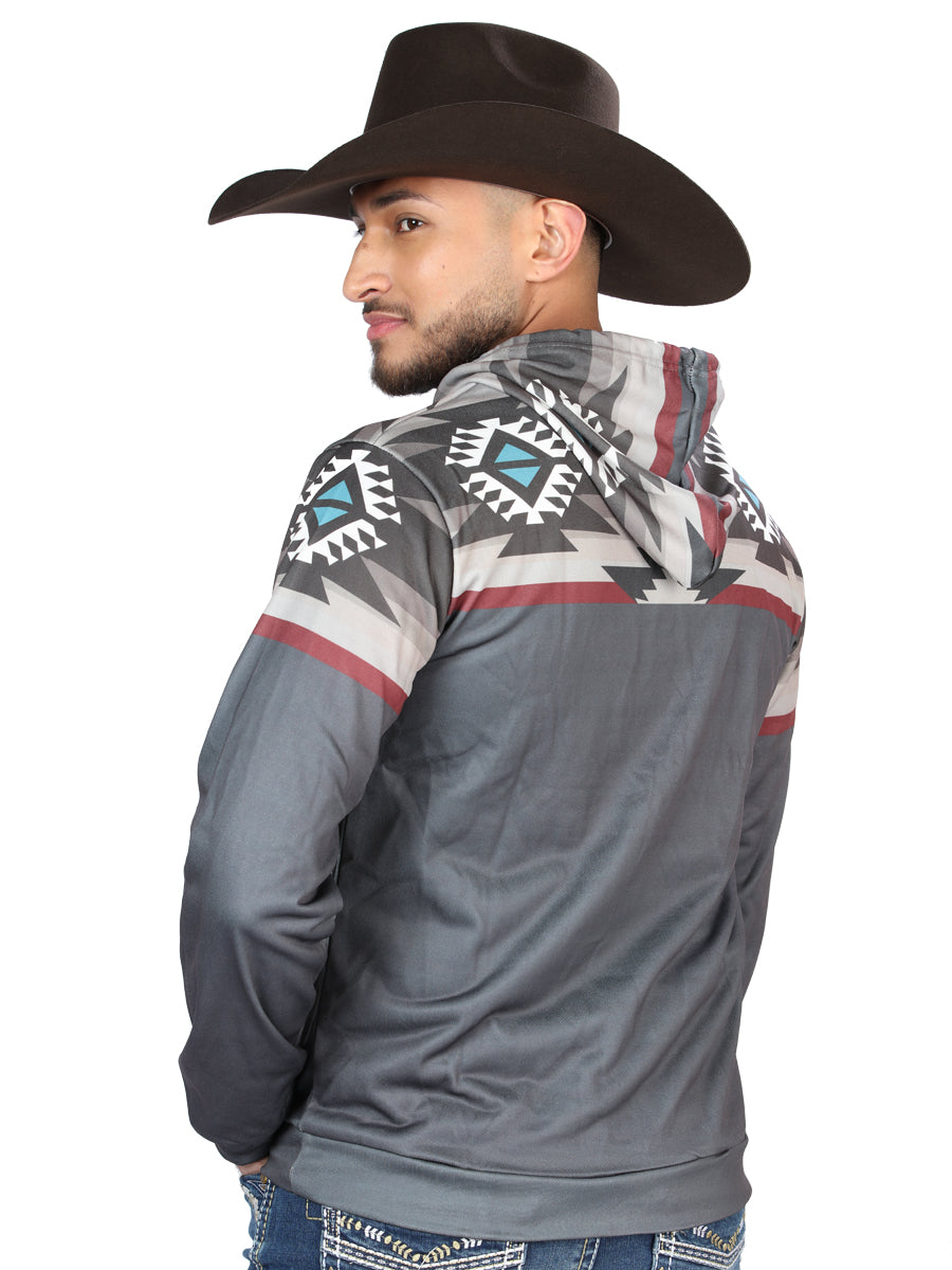 El General Sudadera Con Capucha Western Wear Syg Tela Gris