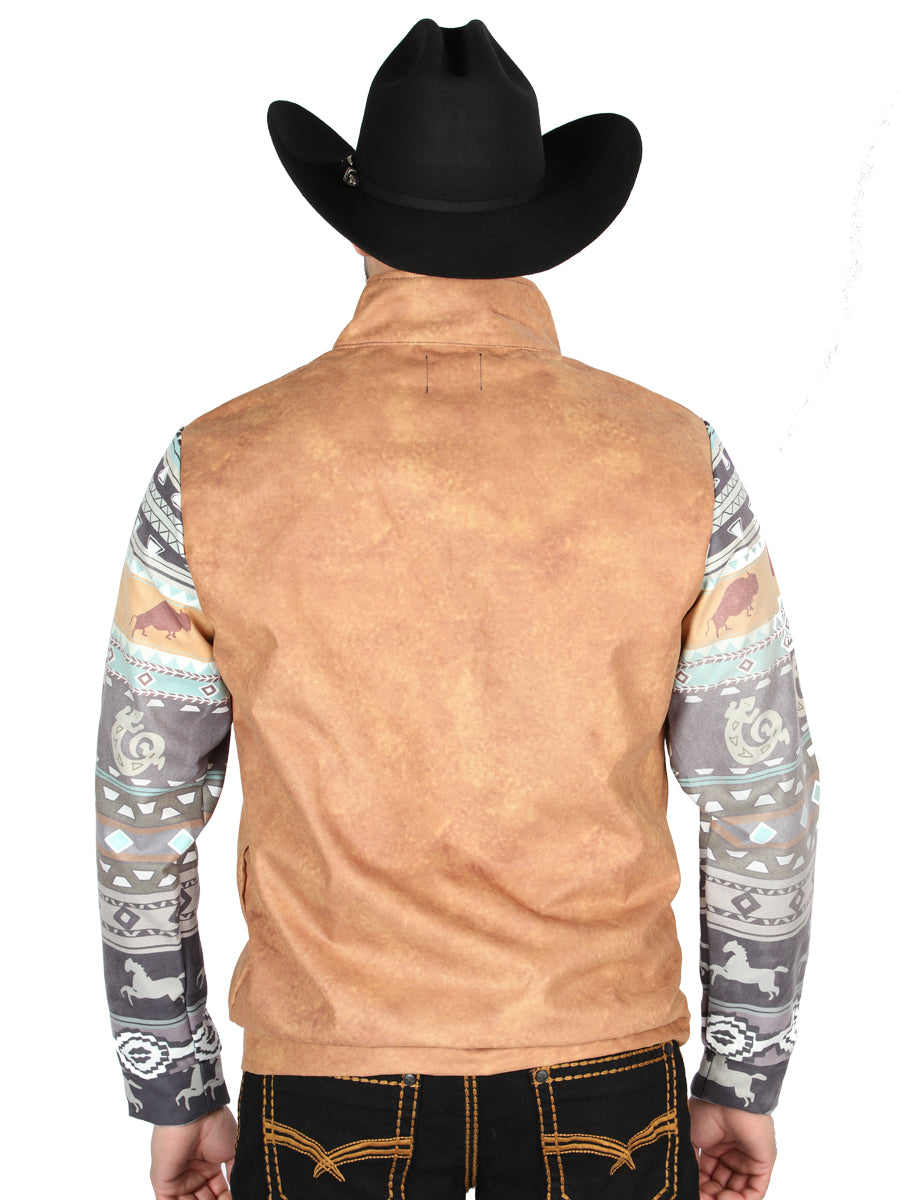 El General Chaqueta Western Wear Syg Tela Camel
