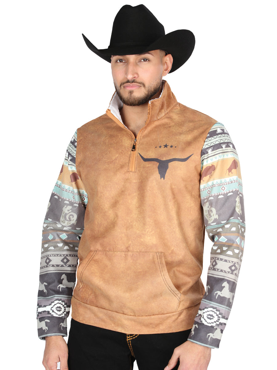 El General Chaqueta Western Wear Syg Tela Camel