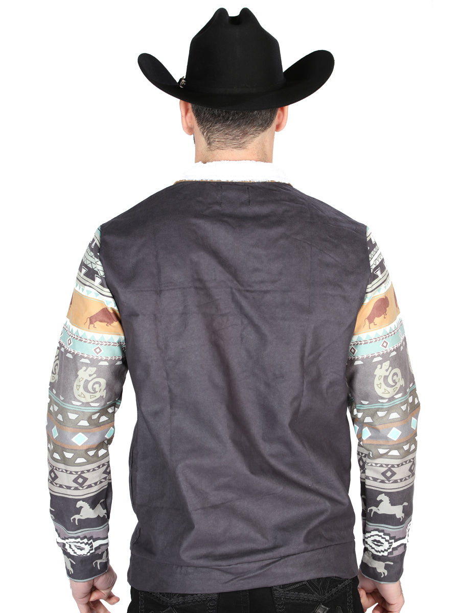 El General Chaqueta Western Wear Syg Tela Negra