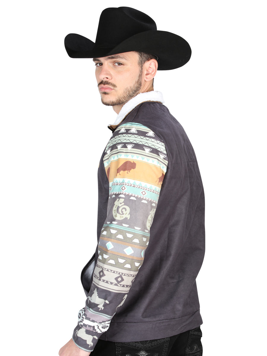 El General Chaqueta Western Wear Syg Tela Negra