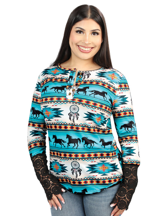 Camisa Vaquera de Mujer El General Western Wear SYG-2315 en Tela 702059