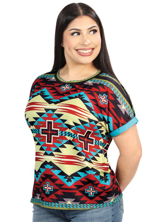 Camisa Vaquera de Mujer El General Western Wear S/manga SYG-2416 en Tela Color Vino 702067
