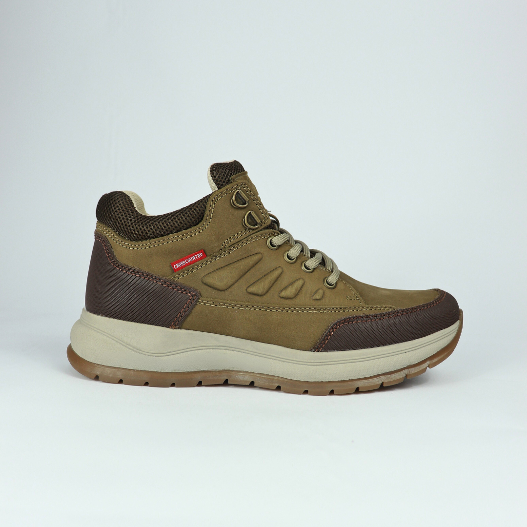 Bota Casual Crosscountry para Hombre - Tan / Verde Olivo - Modelo 2827