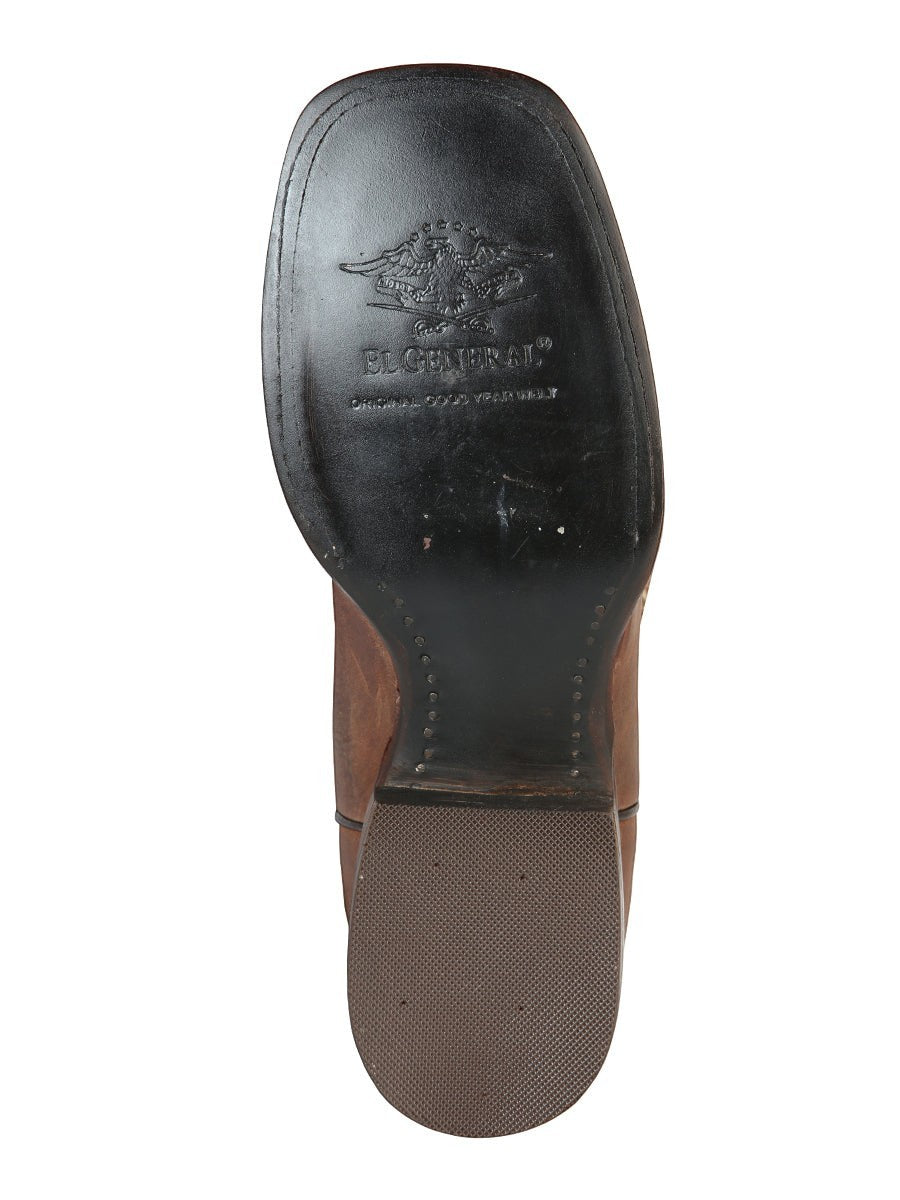 Suela de bota vaquera de mujer RAVAC El General con grabado de marca y tacón resistente para estilo western